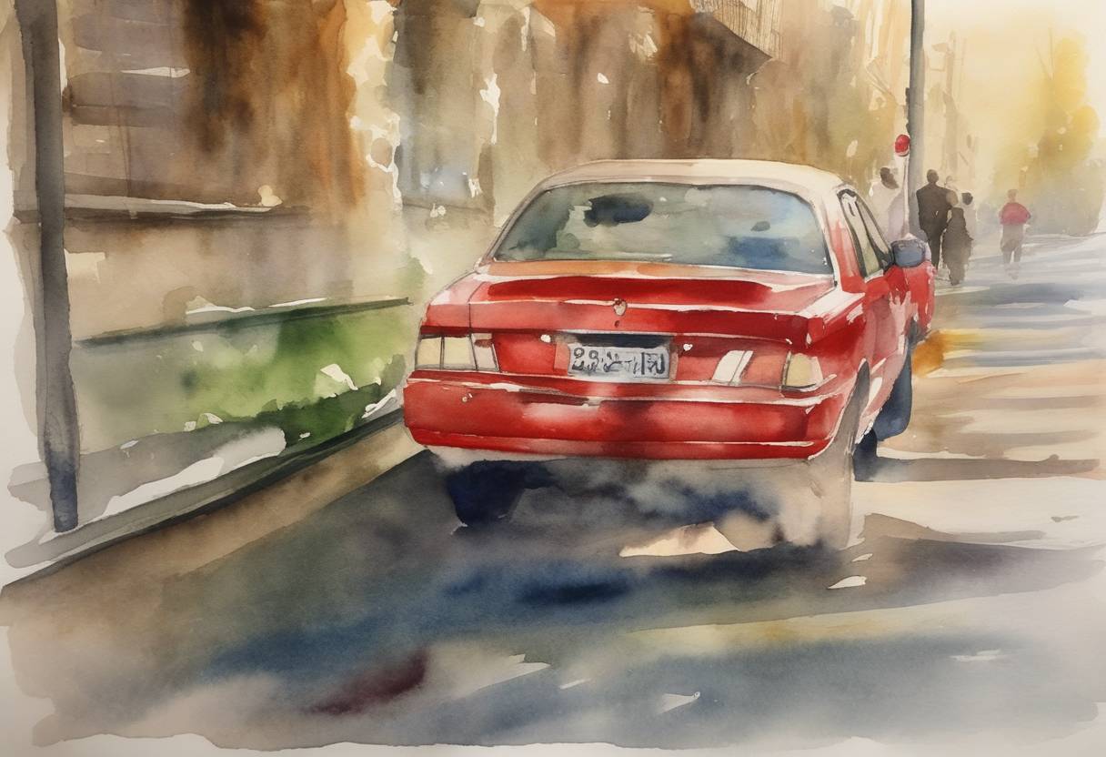 Watercolor painting based depiction of The United States lifted economic sanctions on Iran following the confirmation by the International Atomic Energy Agency (IAEA) that Iran had complied with a deal to curtail its nuclear program, marking Implementation Day of the Joint Comprehensive Plan of Action (JCPOA). (2016)