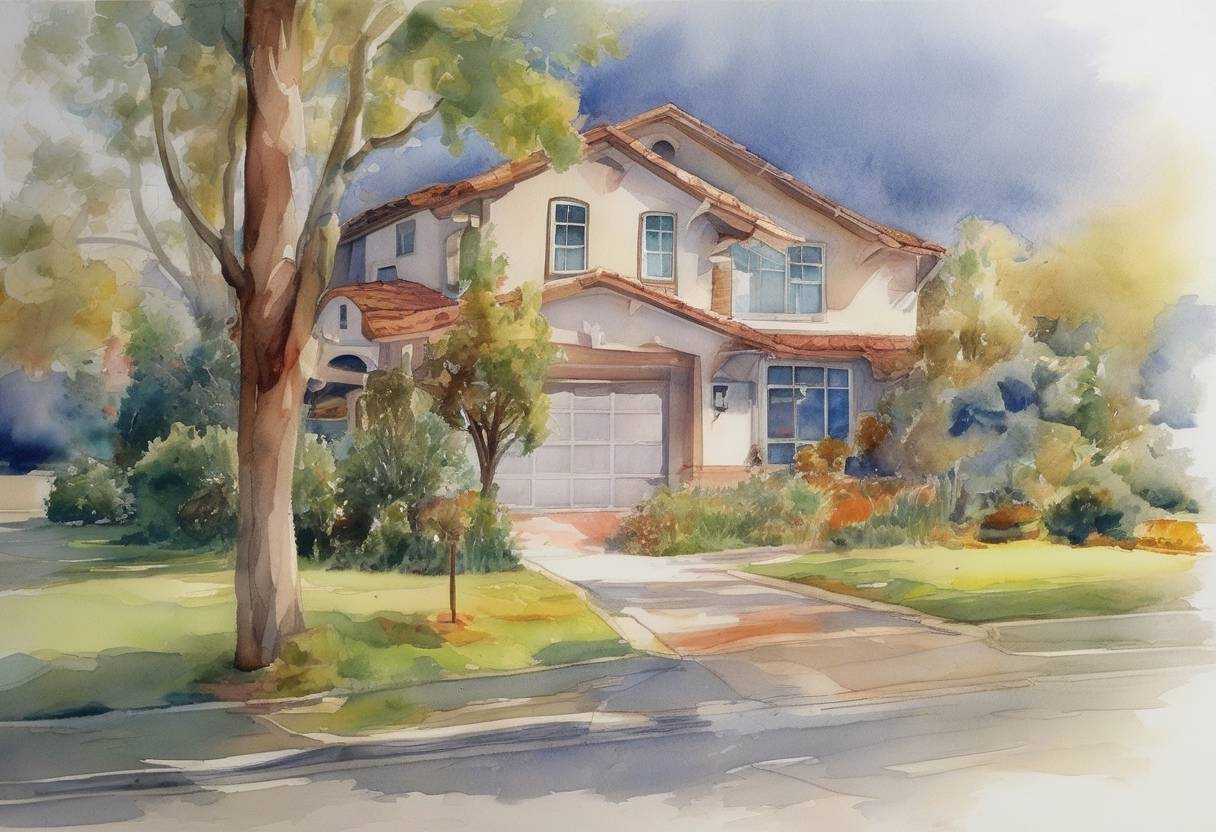 Watercolor painting based depiction of Google was founded by Larry Page and Sergey Brin, two PhD students at Stanford University. (1998)