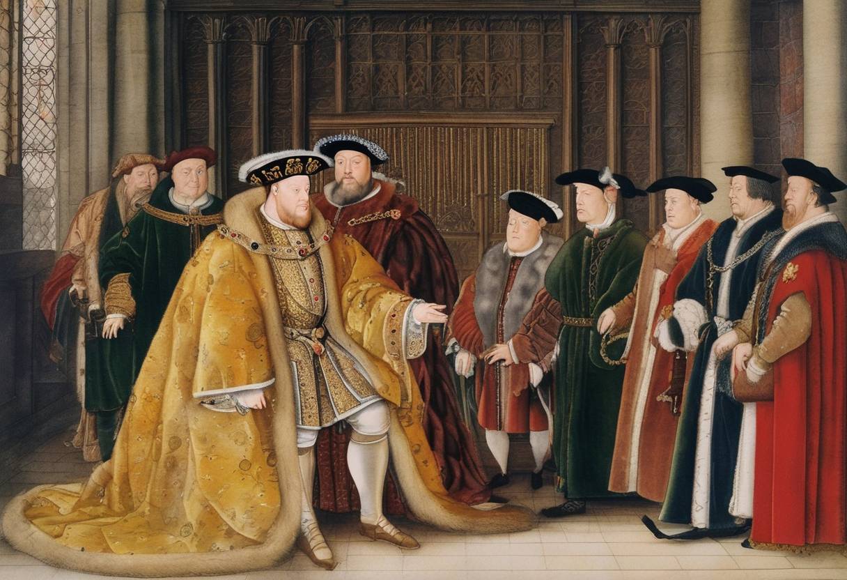 Watercolor painting based depiction of Henry VIII of England was born. (1491)