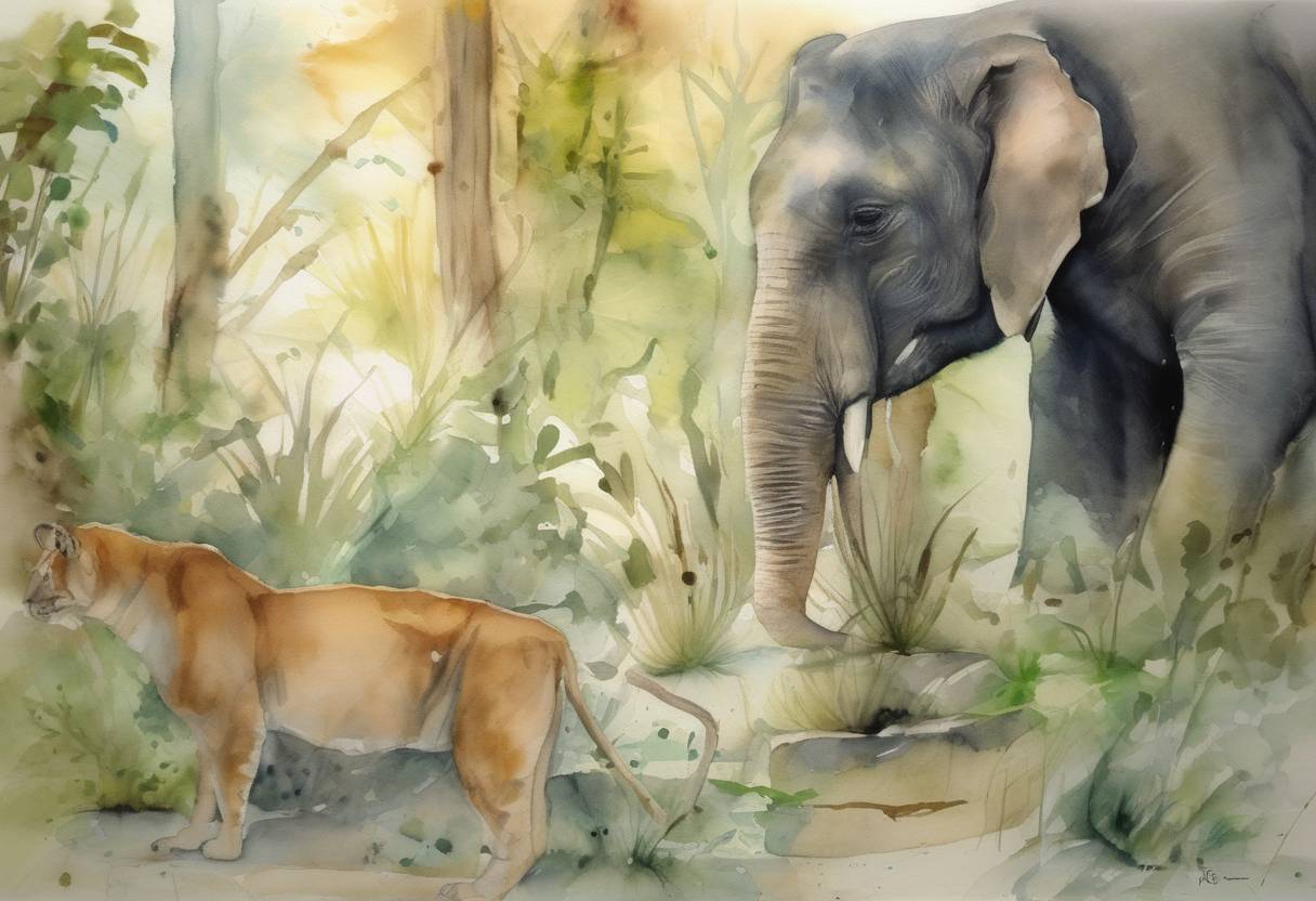 Watercolor painting based depiction of The first ever YouTube video, titled 'Me at the zoo,' was uploaded by co-founder Jawed Karim. (2005)