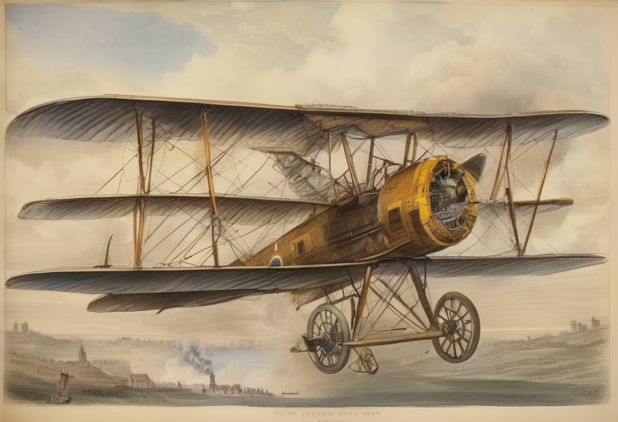 Watercolor painting based depiction of The Royal Aeronautical Society is formed in London, the oldest aeronautical society in the world. (1866)