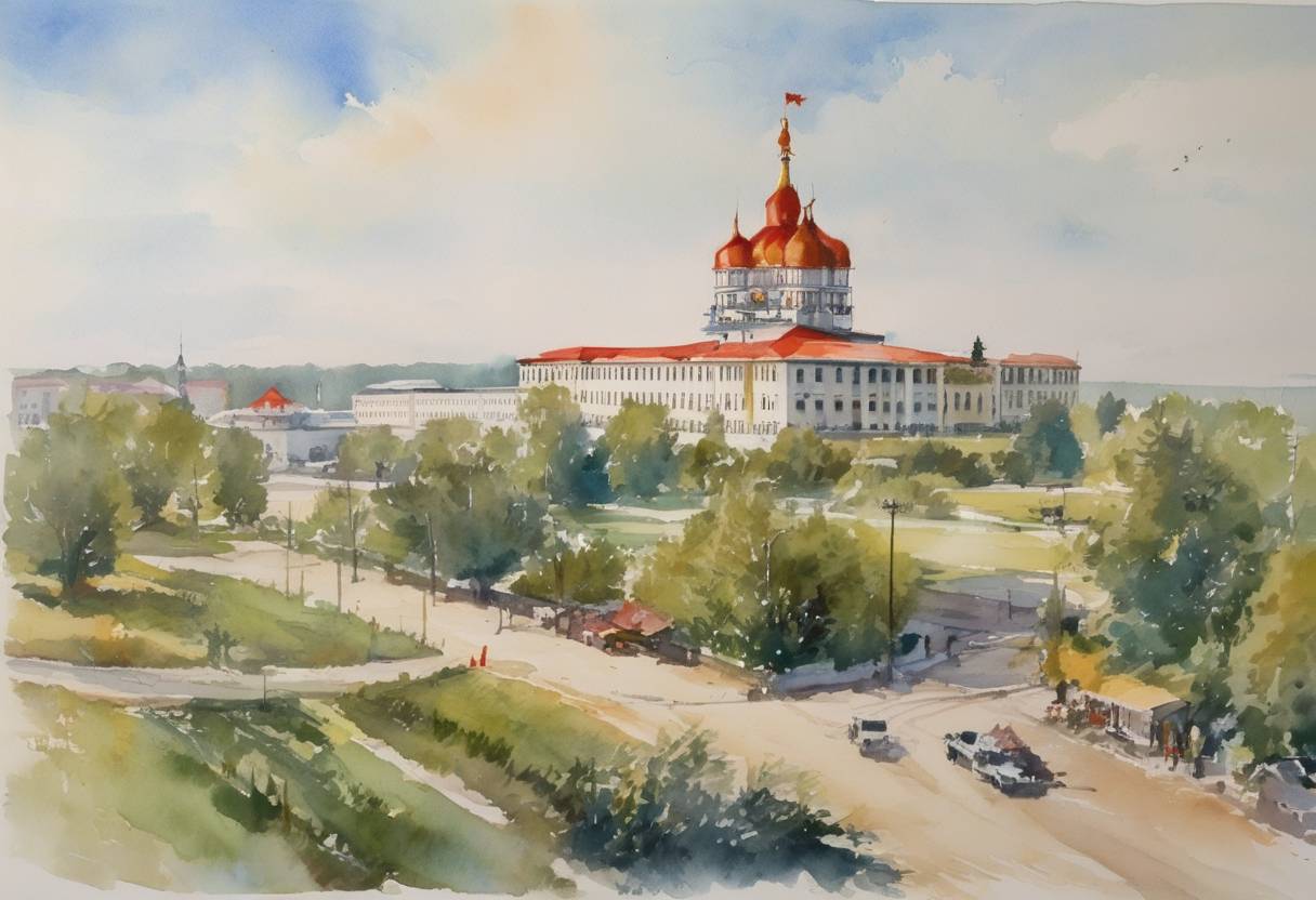 Watercolor painting based depiction of Transnistria declares independence from the Moldavian SSR. (1990)