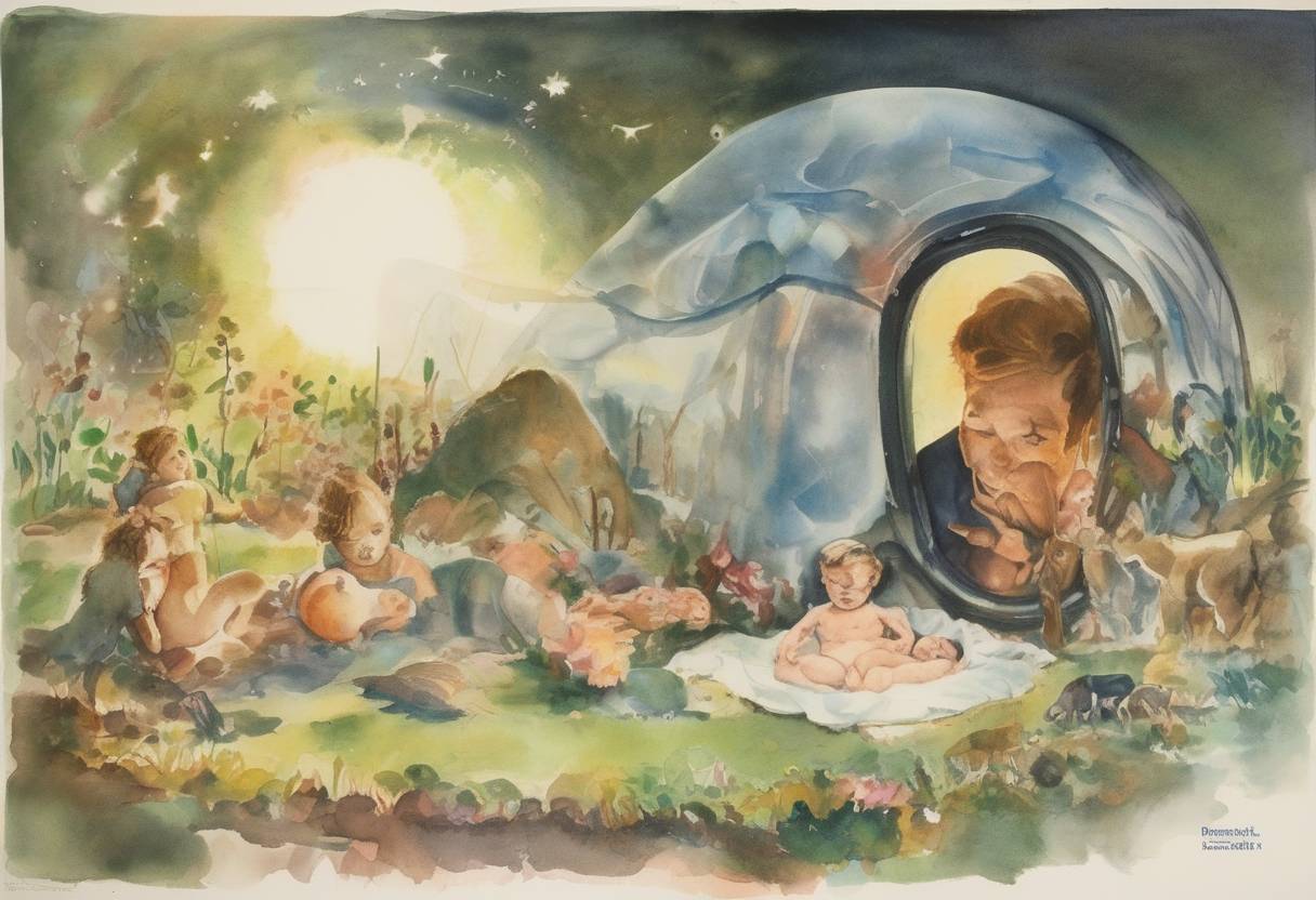 Watercolor painting based depiction of The Internet's symbolic birth date: the publication of RFC 1. (1969)