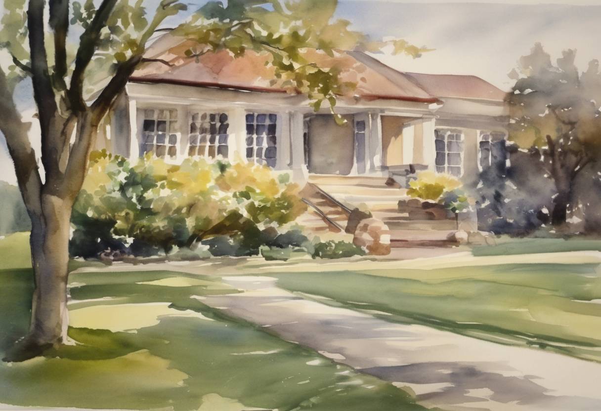 Watercolor painting based depiction of Eugenie Anderson became the first woman appointed to be a U.S. ambassador, serving in Denmark. (1949)