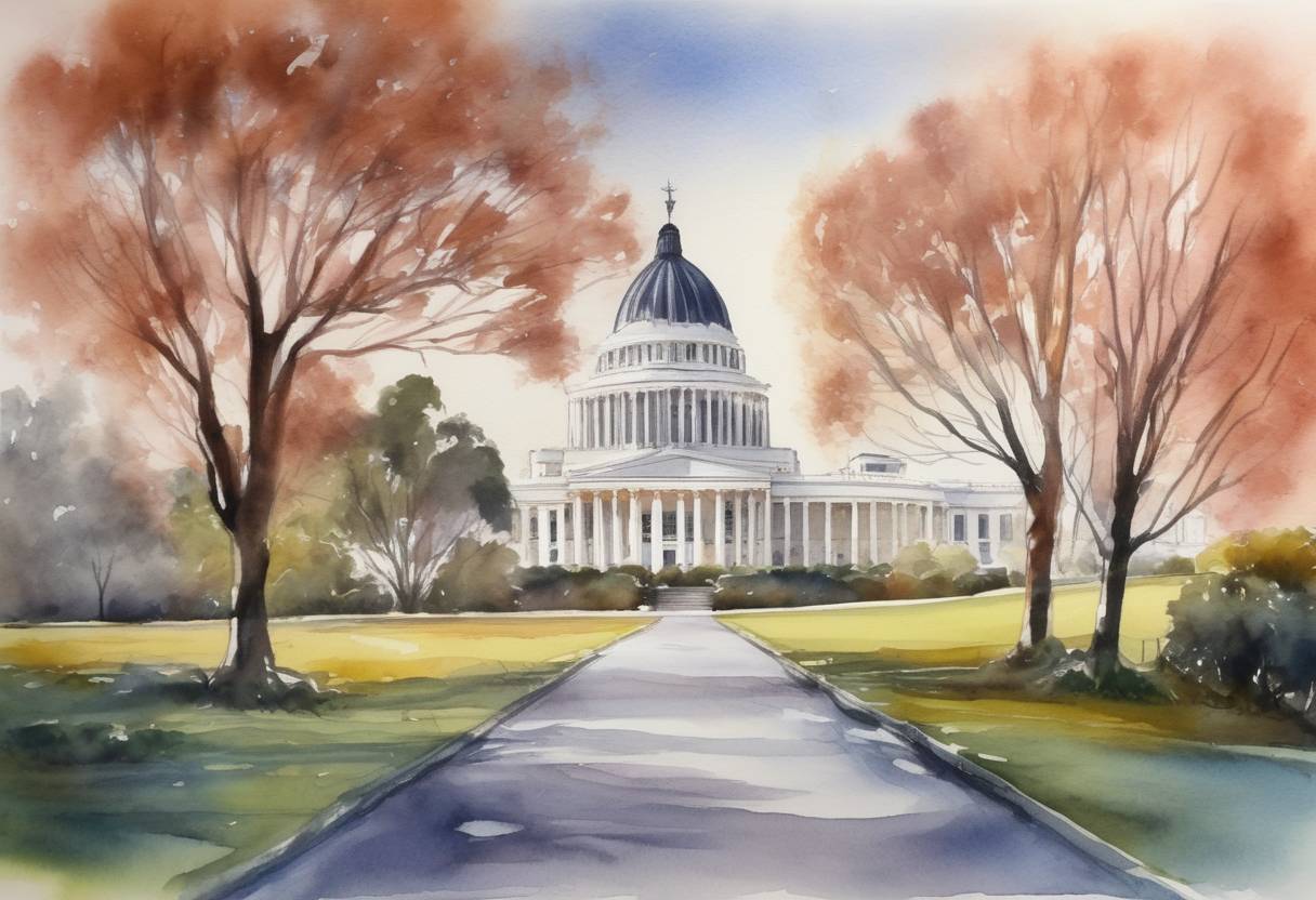 Watercolor painting based depiction of The Australian government announced an end to its COVID-19 quarantine-free travel bubble with New Zealand following a spike in Omicron variant cases. (2022)