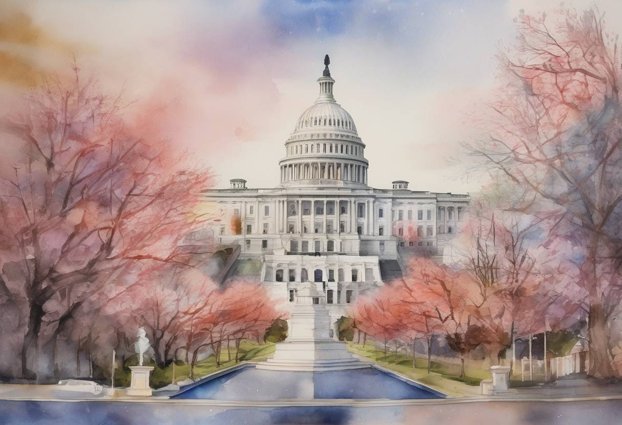 Watercolor painting based depiction of The United States became the country with the highest number of confirmed COVID-19 cases, surpassing China and Italy. (2020)