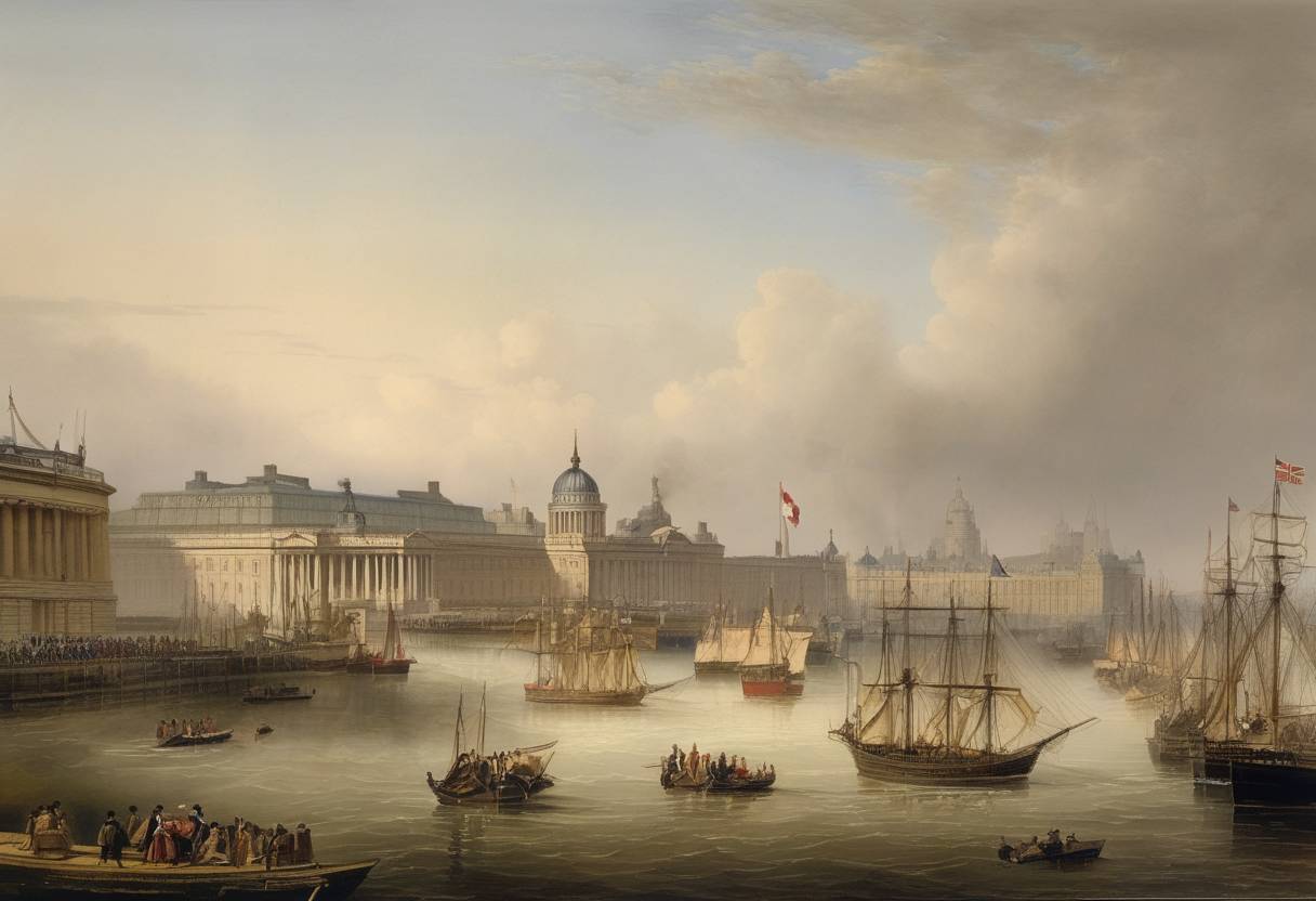 Watercolor painting based depiction of The British North America Act receives Royal Assent in London, creating the Dominion of Canada effective July 1, 1867. (1867)