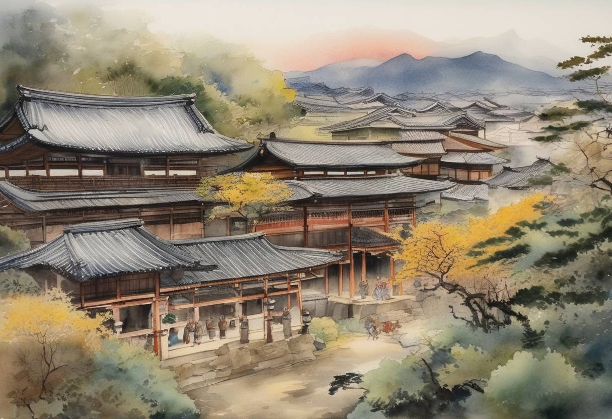 Watercolor painting based depiction of Rikkokushi, the first segment of the imperially commissioned Japanese history chronicles, was completed. (1152)