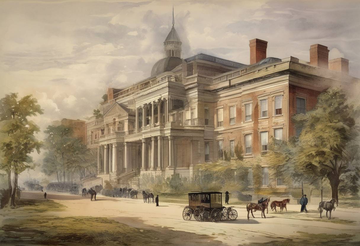 Watercolor painting based depiction of The first issue of National Geographic Magazine is published. (1888)