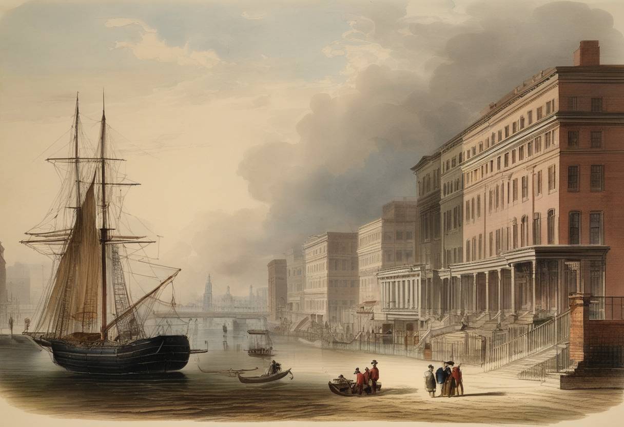 Watercolor painting based depiction of The American Association for the Advancement of Science (AAAS) is established in Pennsylvania, becoming a crucial body for the promotion of scientific endeavors in the United States. (1848)