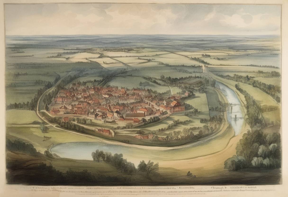 Watercolor painting based depiction of The Russian Empire and Austria partitioned the lands of the Polish-Lithuanian Commonwealth in the Third Partition of Poland, effectively dissolving the state and sovereign status of Poland. (1795)