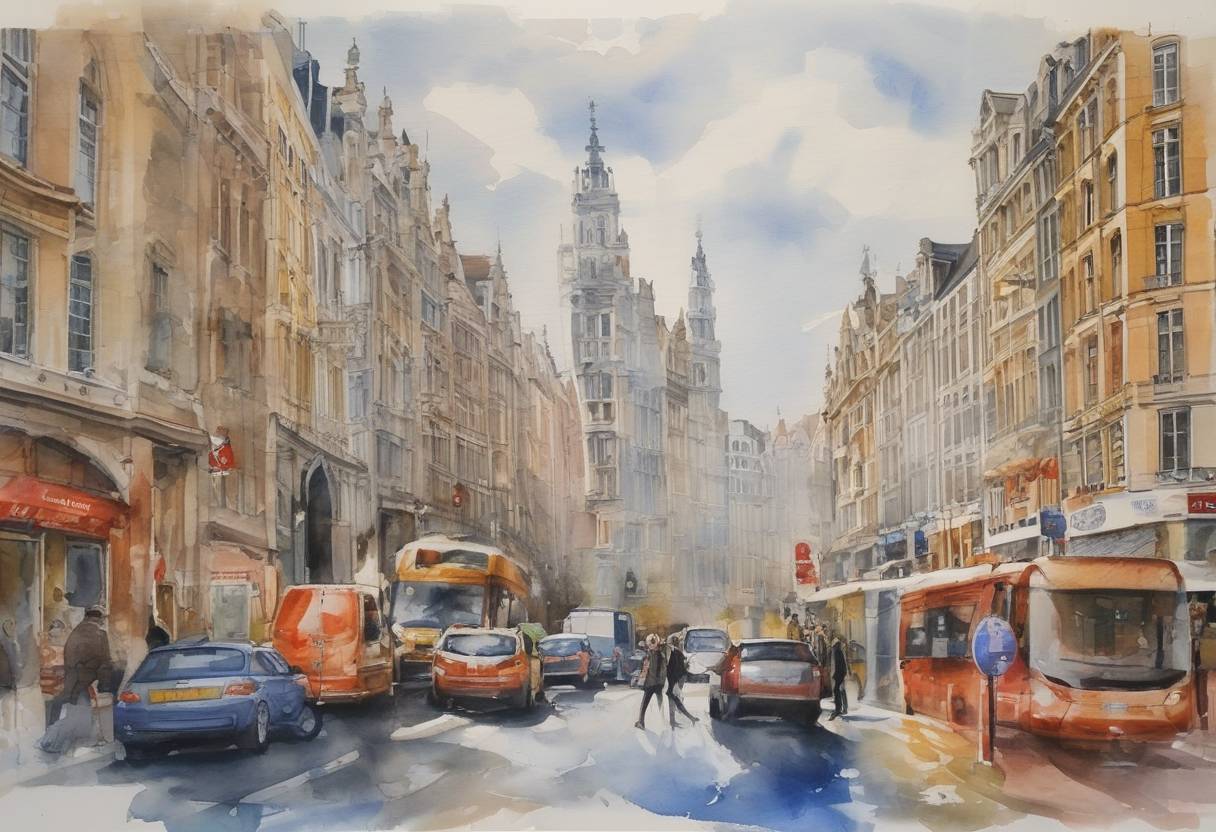 Watercolor painting based depiction of The European Union and the International Monetary Fund agreed on a €750 billion rescue package to stabilize the eurozone amid the sovereign debt crisis, particularly affecting Greece, Portugal, and Ireland. (2010)