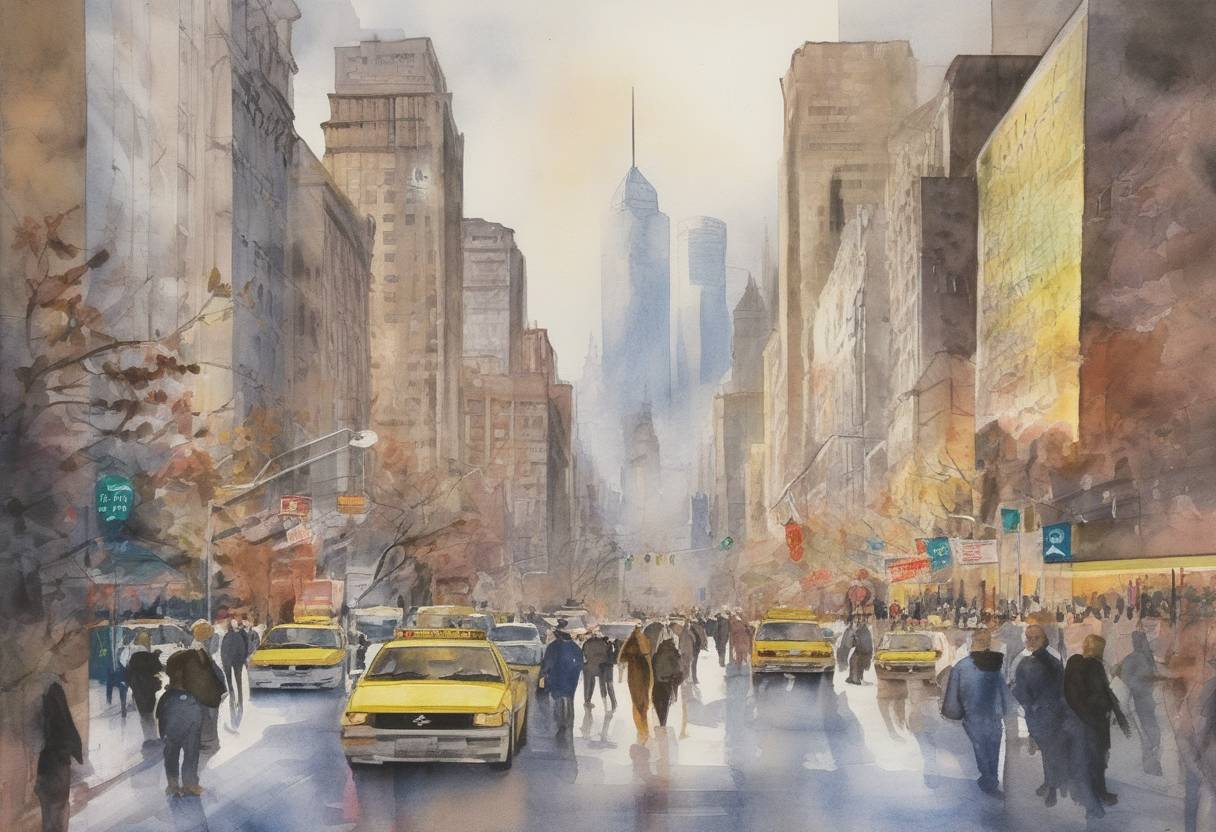 Watercolor painting based depiction of Liechtenstein becomes a member of the United Nations. (1990)