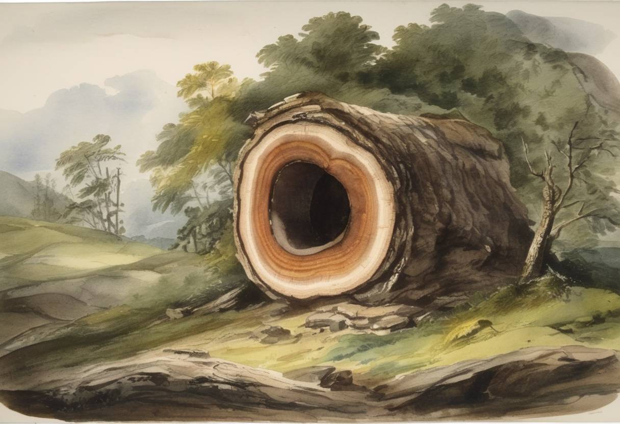 Watercolor painting based depiction of Andrew Ellicott Douglass, the American astronomer and pioneer of dendrochronology (tree-ring dating), was born. (1799)