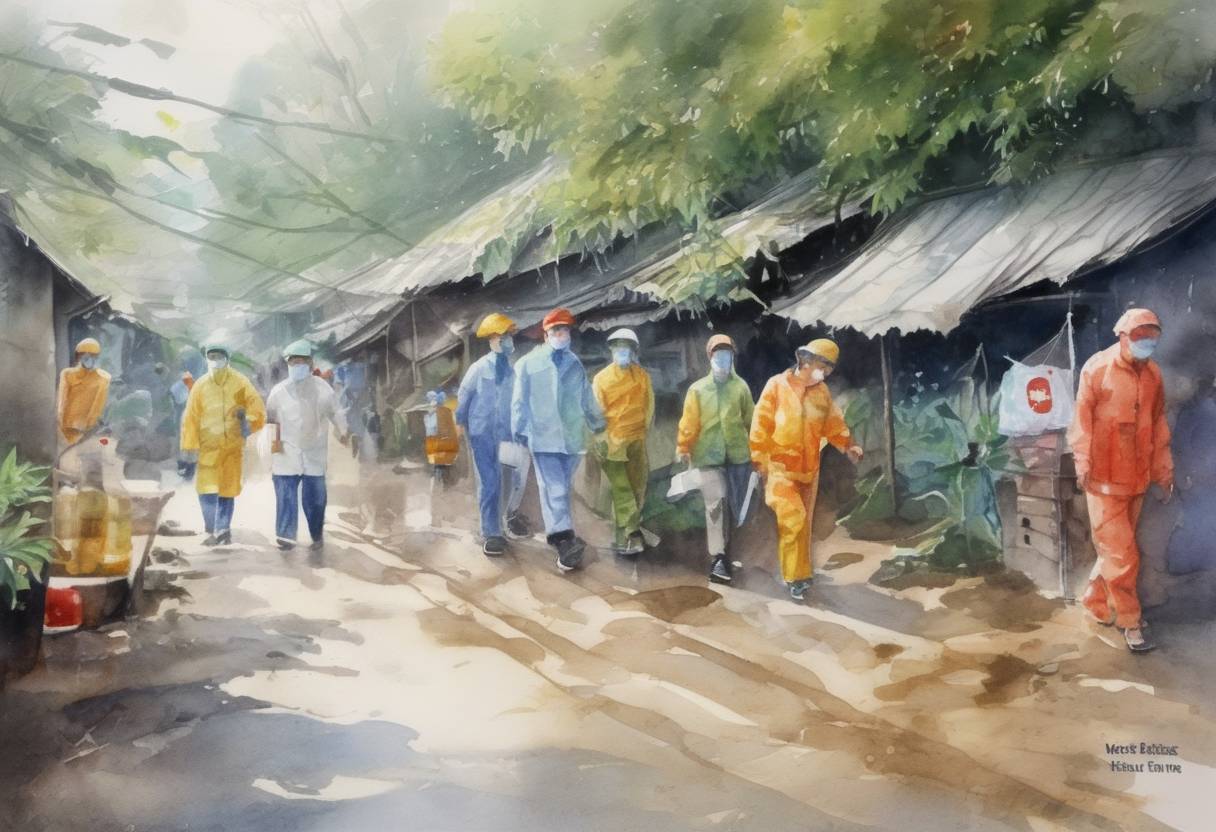 Watercolor painting based depiction of The World Health Organization declares the SARS outbreak contained in Vietnam, making it the first country to successfully contain the virus. (2003)