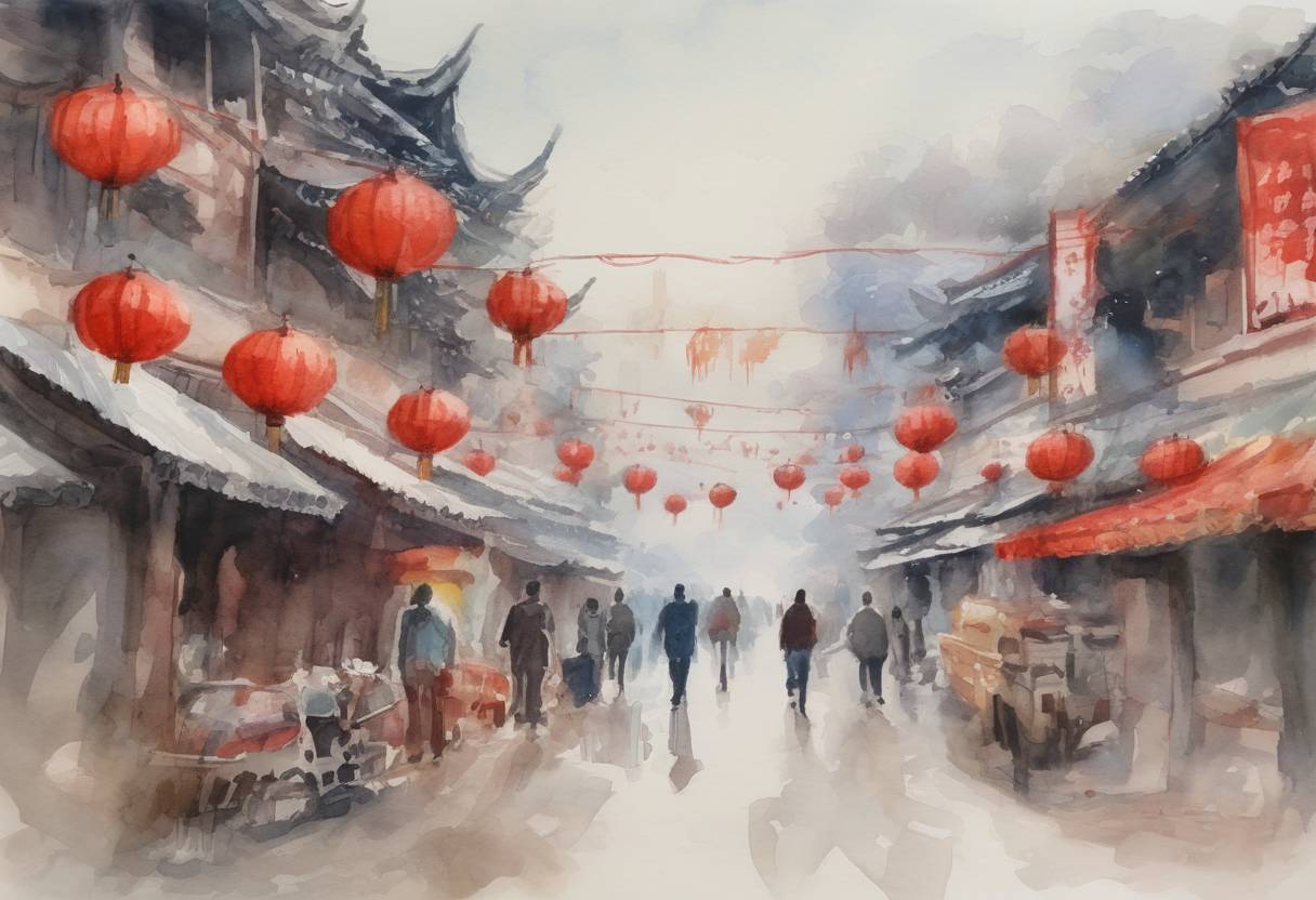 Watercolor painting based depiction of The first known case of COVID-19 was traced back to this date in Wuhan, China, marking the beginning of the global pandemic. (2019)