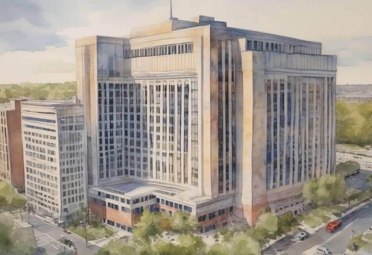 Watercolor painting based depiction of The Federal Communications Commission (FCC) in the United States voted to regulate broadband internet service as a public utility, a landmark decision for net neutrality. (2015)