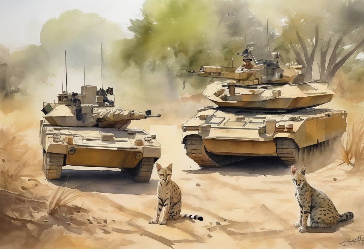 Watercolor painting based depiction of The French military begins Operation Serval, intervening in the Northern Mali conflict to combat Islamist militants who had taken control of the region. (2013)
