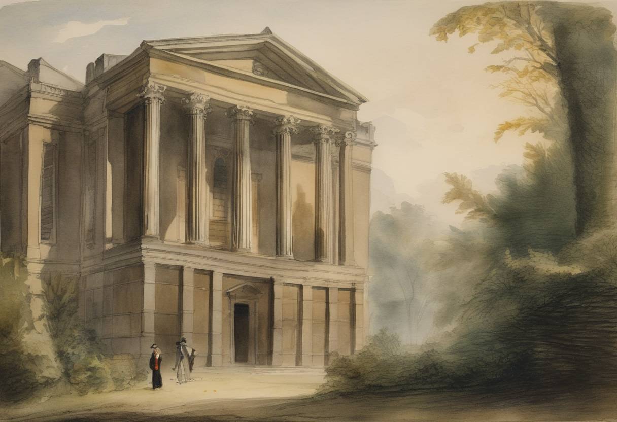 Watercolor painting based depiction of Percy Bysshe Shelley was expelled from the University of Oxford for publishing a pamphlet titled 'The Necessity of Atheism'. (1811)