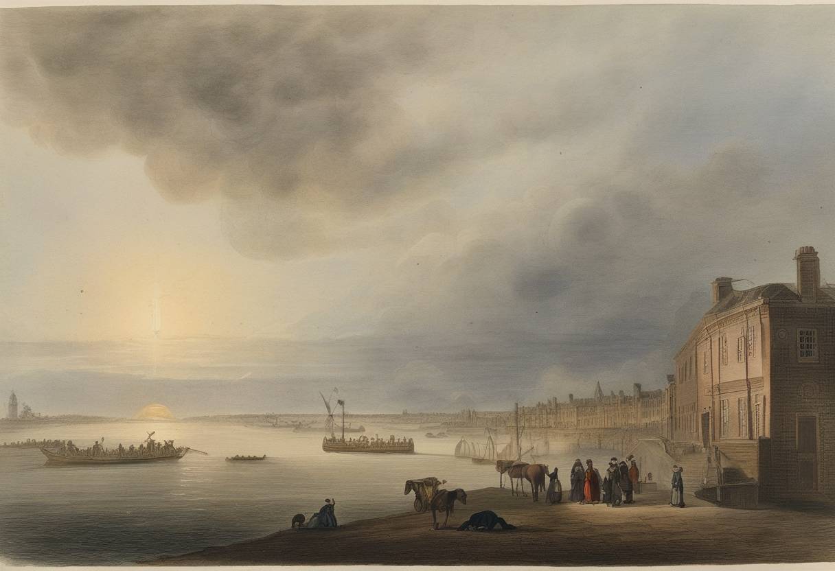 Watercolor painting based depiction of English astronomer Edmund Halley first observed the comet that would later be named after him, Halley's Comet, although its orbital period and return predicted on future dates were calculations made in 1705. (1682)