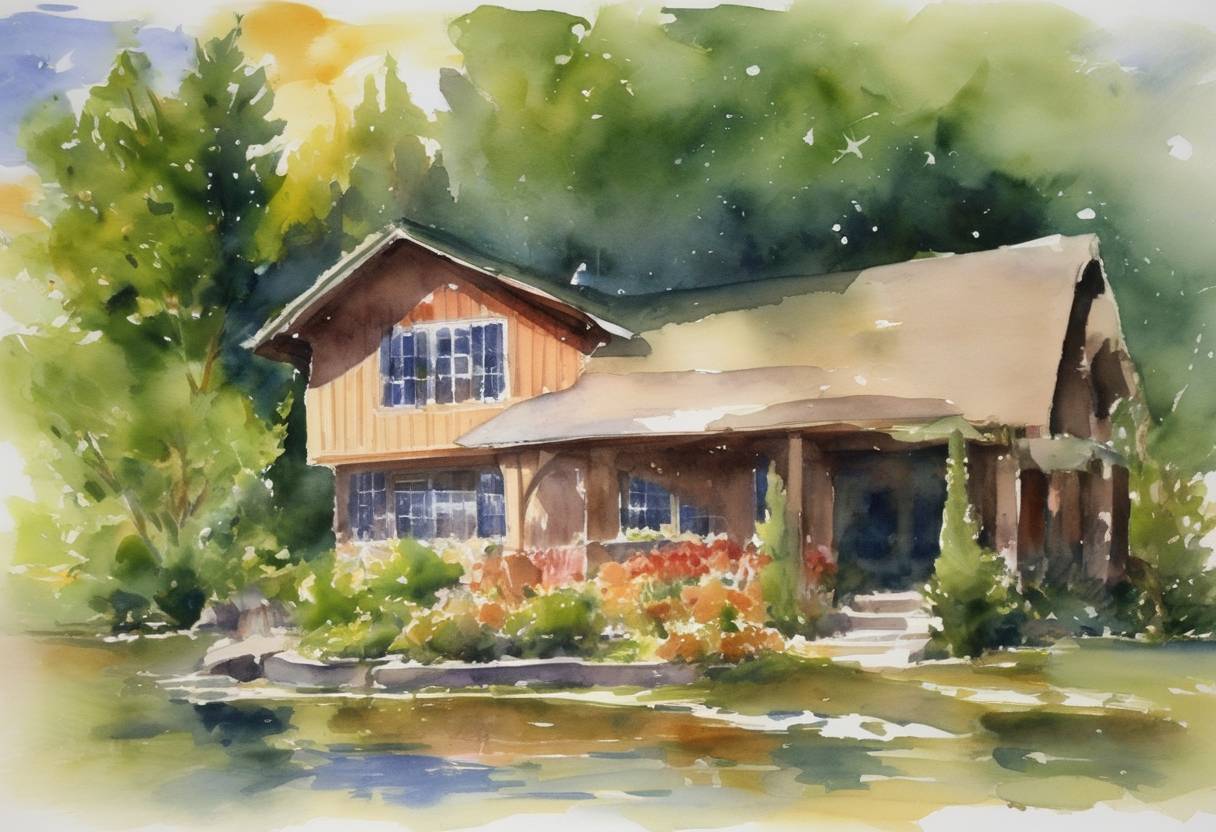 Watercolor painting based depiction of The Mozilla Foundation was established to promote the development of open source internet applications. (2003)