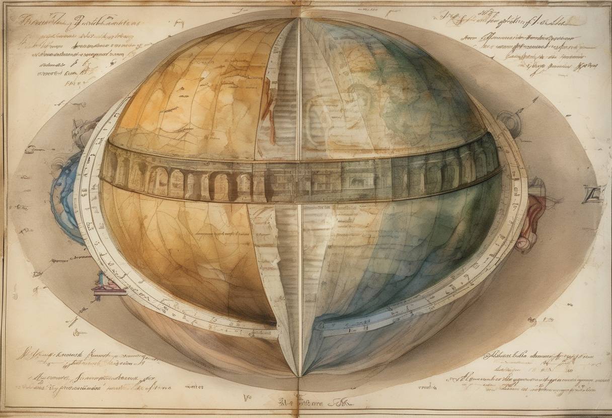 Watercolor painting based depiction of Isaac Newton's 'Philosophiæ Naturalis Principia Mathematica' was published, laying the groundwork for classical mechanics. (1687)