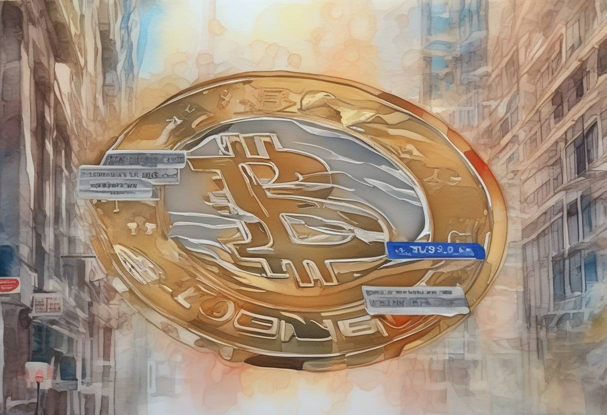 Watercolor painting based depiction of A major Twitter hack targeted high-profile accounts, including those of Barack Obama, Elon Musk, and Bill Gates, in a Bitcoin scam. (2020)