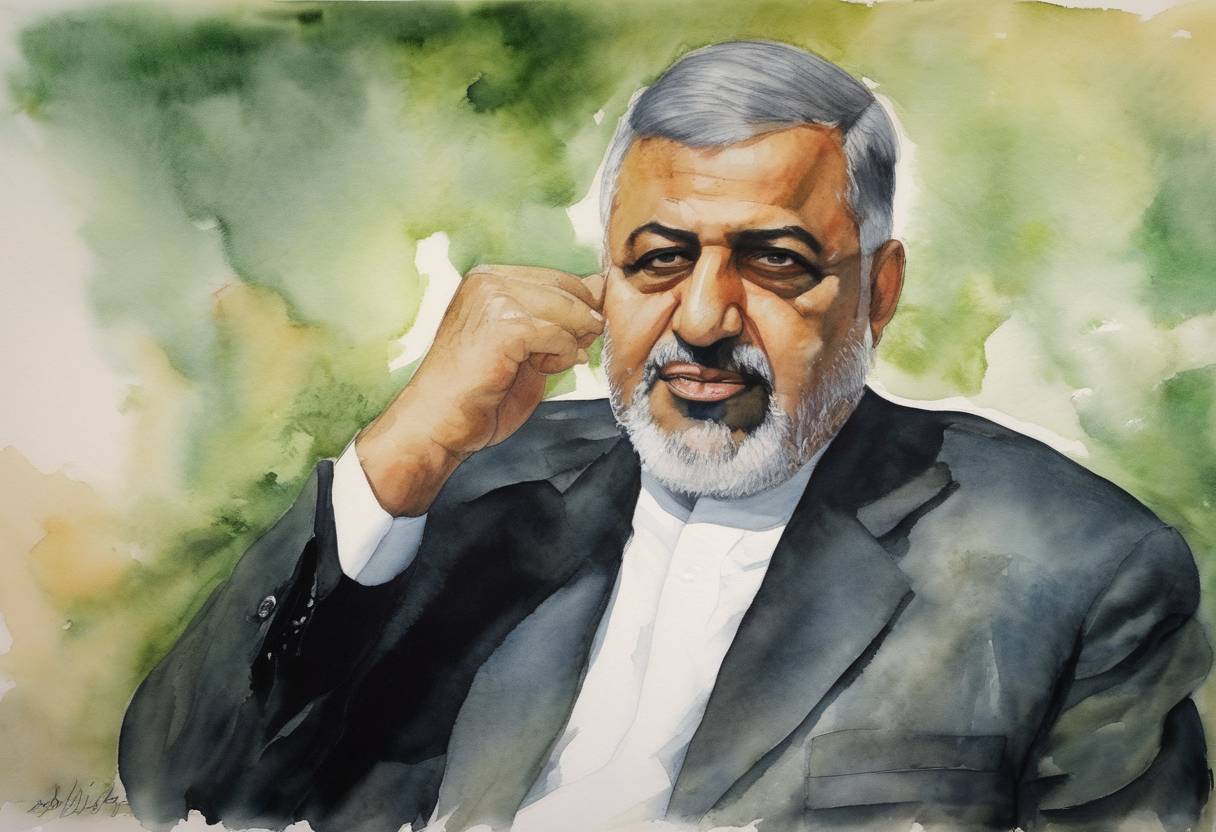 Watercolor painting based depiction of The leader of Hamas, Abdel Aziz al-Rantissi, is confirmed as the new head of the movement in Gaza after the assassination of Sheikh Ahmed Yassin by Israel. (2004)