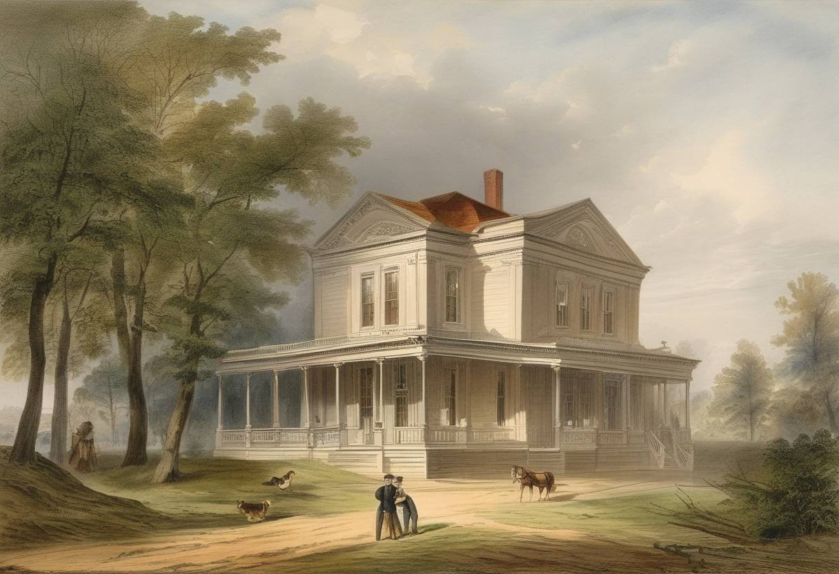 Watercolor painting based depiction of The United States Weather Bureau (later renamed the National Weather Service) is established. (1870)