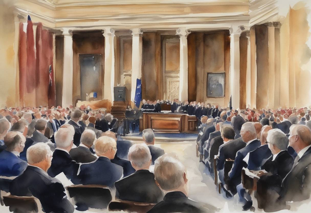 Watercolor painting based depiction of Kevin Rudd was sworn in as the Australian Prime Minister for the second time after successfully challenging Julia Gillard for the leadership of the Australian Labor Party. (2013)