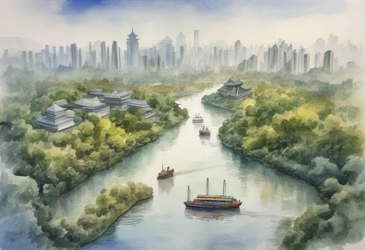 Watercolor painting based depiction of The United States and China, the world's two largest emitters of greenhouse gases, formally joined the Paris Agreement on climate change, significantly boosting the accord's chances of coming into force by the end of the year. (2016)