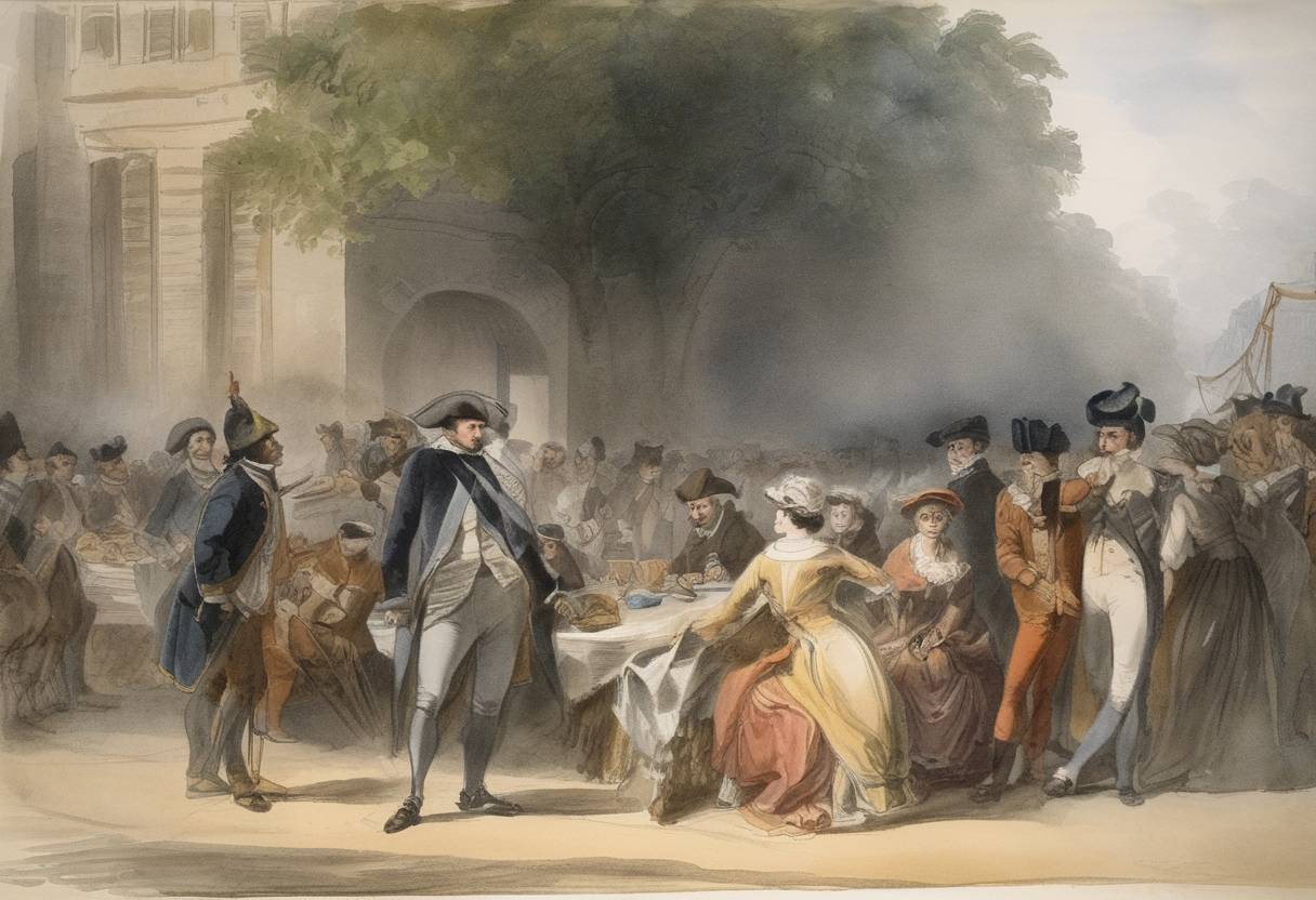 Watercolor painting based depiction of The French National Convention banned slavery in all its territories. (1794)