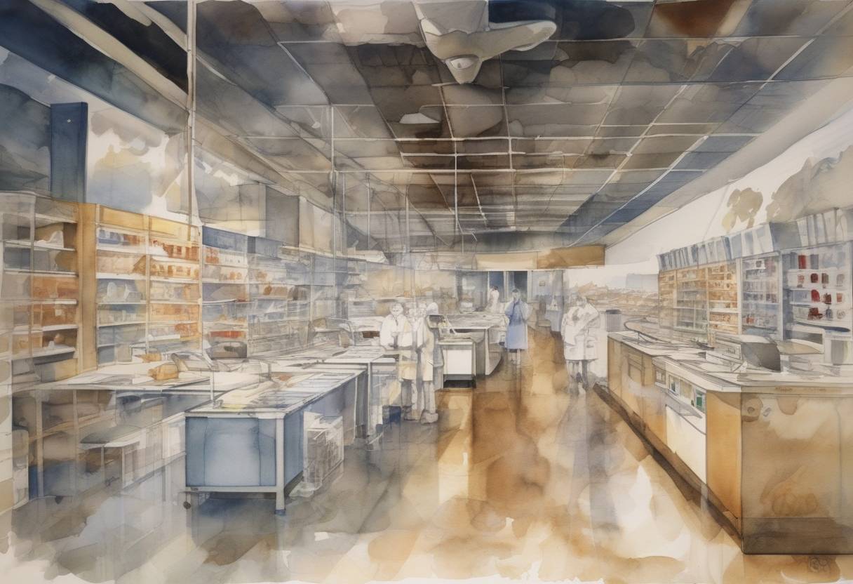 Watercolor painting based depiction of The Centers for Disease Control and Prevention reported the first cases of what would later be known as AIDS. (1981)