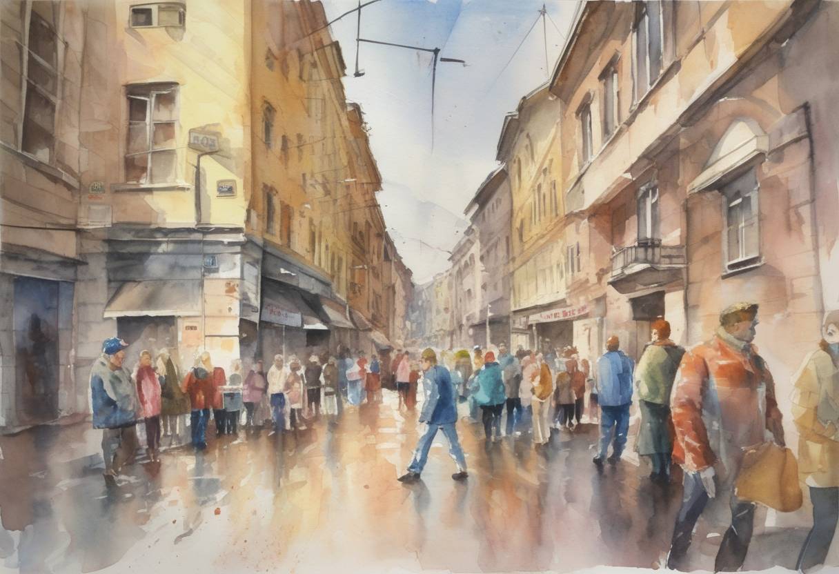 Watercolor painting based depiction of Croatia held its first multi-party elections, which led to its independence from Yugoslavia. (1991)