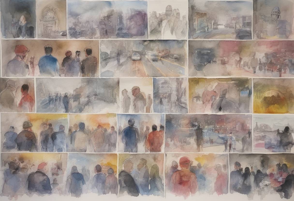 Watercolor painting based depiction of The United States recorded its highest single-day death toll from COVID-19, with over 2,700 deaths reported. (2020)