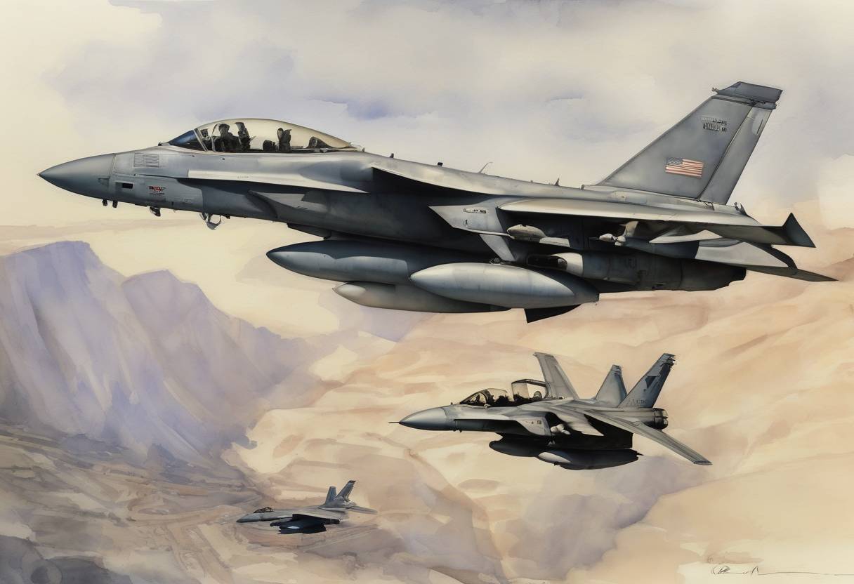 Watercolor painting based depiction of U.S. President Barack Obama announced the end of combat operations in Iraq, marking a shift to Operation New Dawn, which focused on stability operations. (2010)