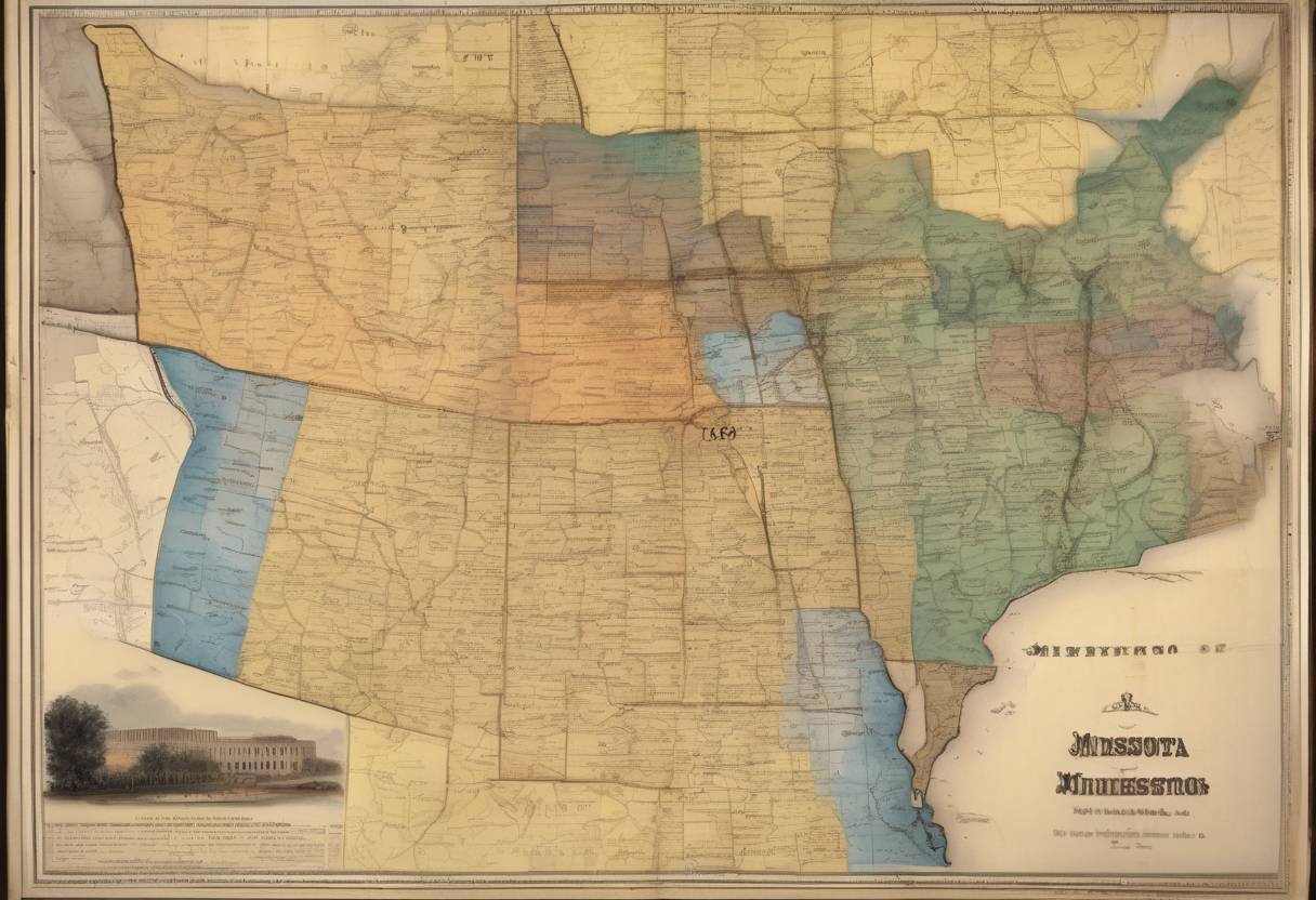 Watercolor painting based depiction of Minnesota is admitted as the 32nd U.S. state. (1858)