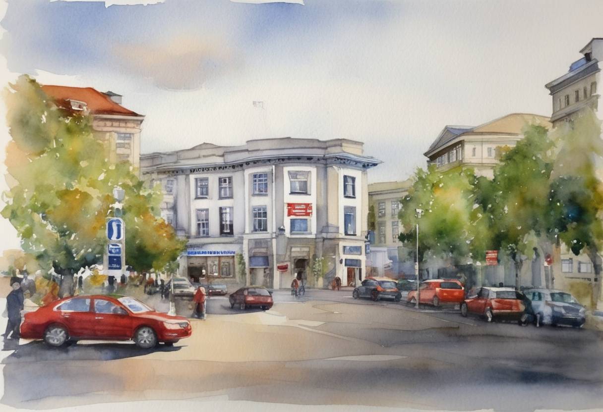 Watercolor painting based depiction of Iceland nationalized its second-largest bank, Landsbanki, marking a key event in the Icelandic financial crisis. (2008)