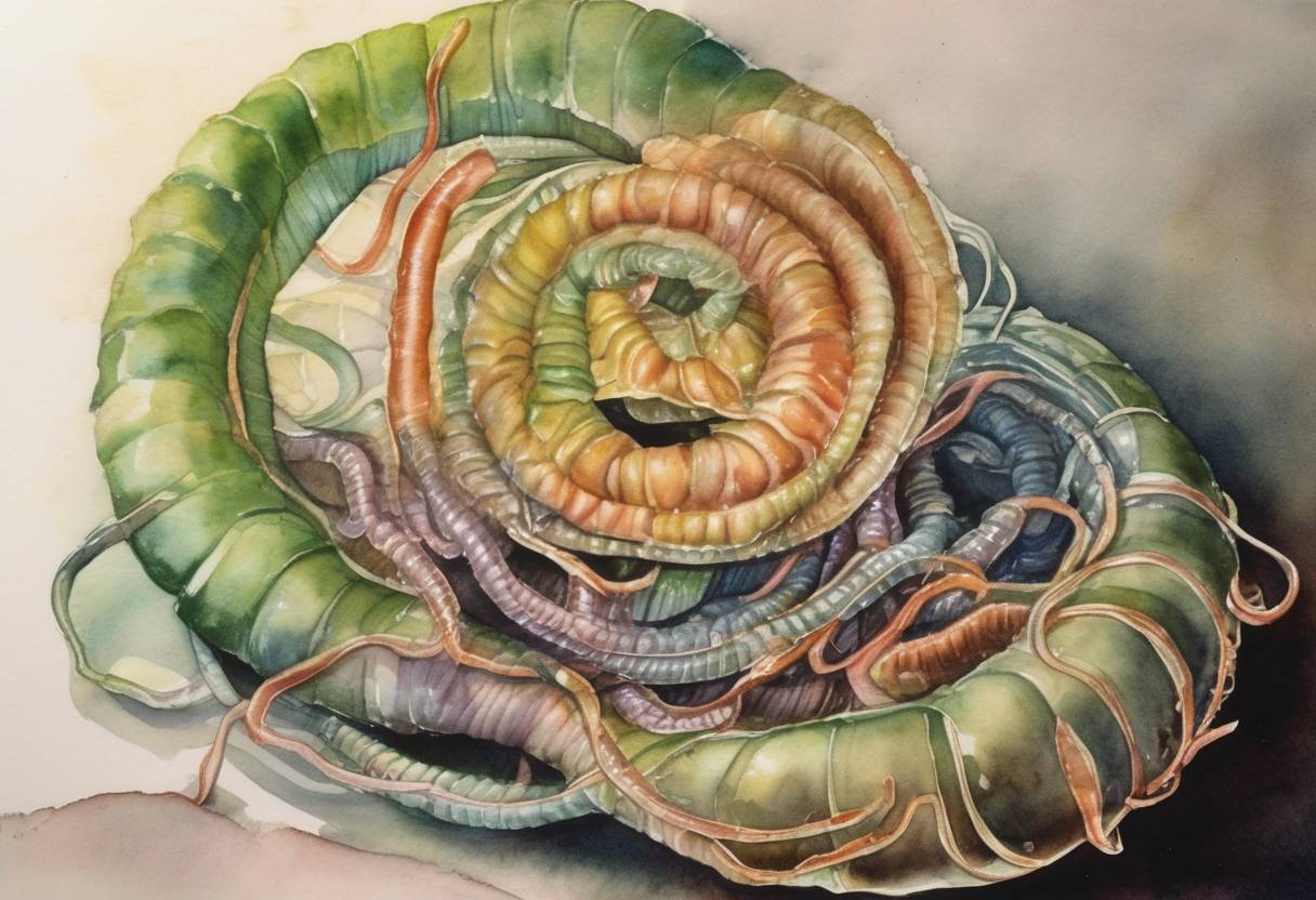 Watercolor painting based depiction of The Morris worm, one of the first computer worms distributed via the Internet, is launched from MIT. (1988)