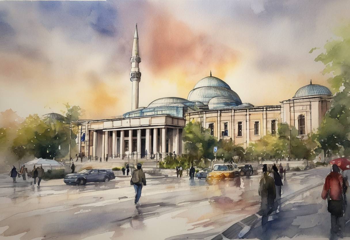 Watercolor painting based depiction of Turkey's pro-Kurdish Peoples' Democratic Party (HDP) crossed the 10% electoral threshold for the first time in the general elections, entering parliament and causing the incumbent Justice and Development Party (AKP) to lose its majority status. The election marked a significant shift in Turkish politics, impacting the political landscape and future coalitions. (2015)