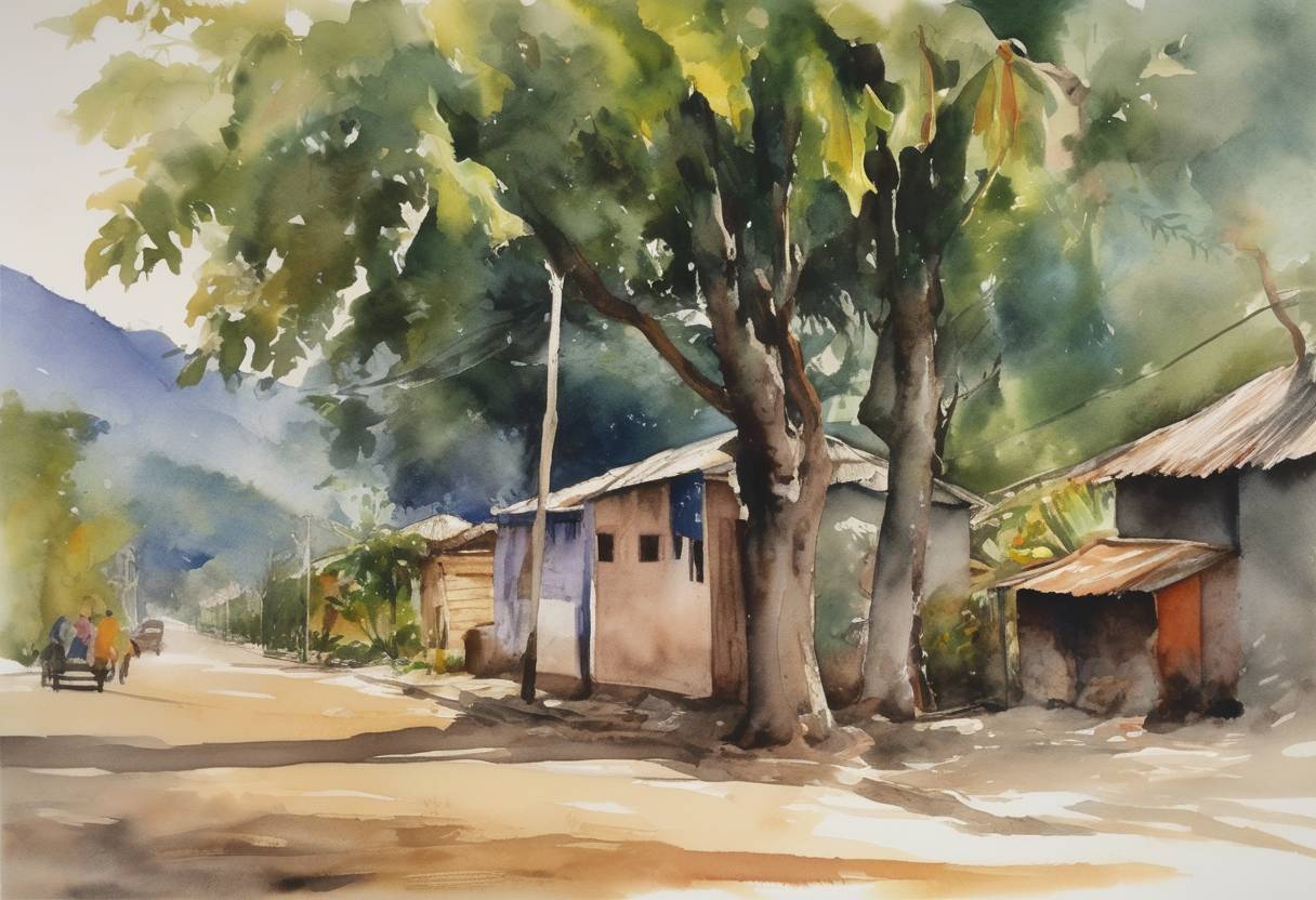 Watercolor painting based depiction of East Timor voted for independence from Indonesia in a UN-supervised referendum. This eventually led to formal independence in 2002. (1999)