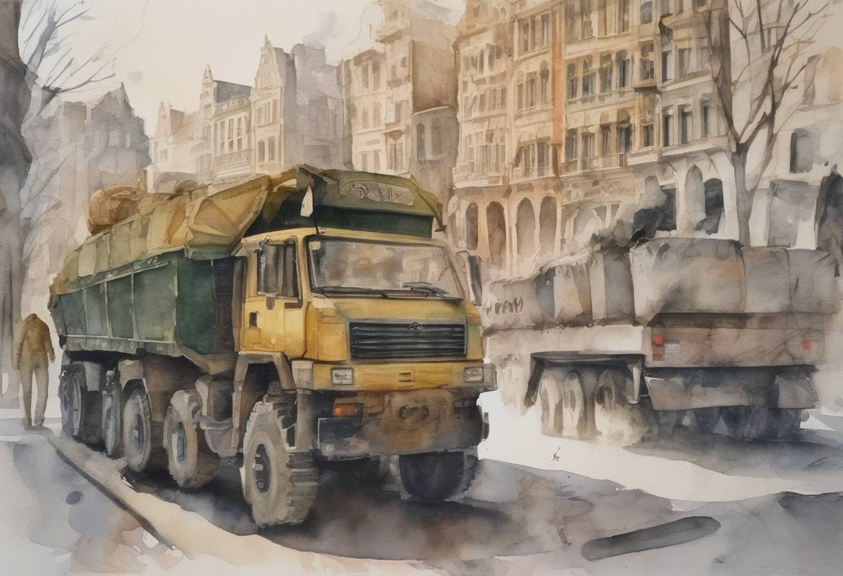 Watercolor painting based depiction of The European Union imposed an oil embargo on Iran, aiming to pressure the country over its nuclear program. This was part of broader international sanctions against Iran. (2012)