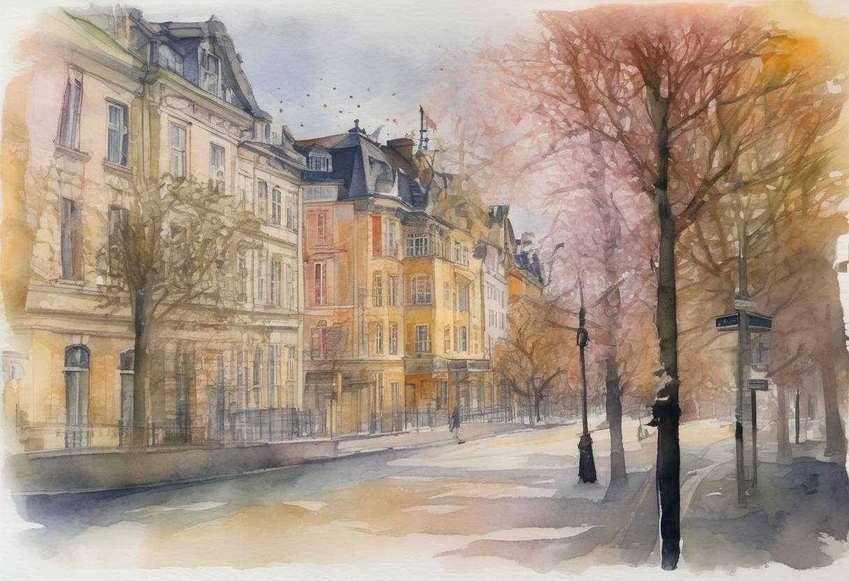 Watercolor painting based depiction of The Nobel Prize in Literature was awarded to Kazuo Ishiguro, a British novelist known for works such as 'The Remains of the Day' and 'Never Let Me Go'. Ishiguro's writing is celebrated for its exploration of memory, time, and self-delusion. (2017)