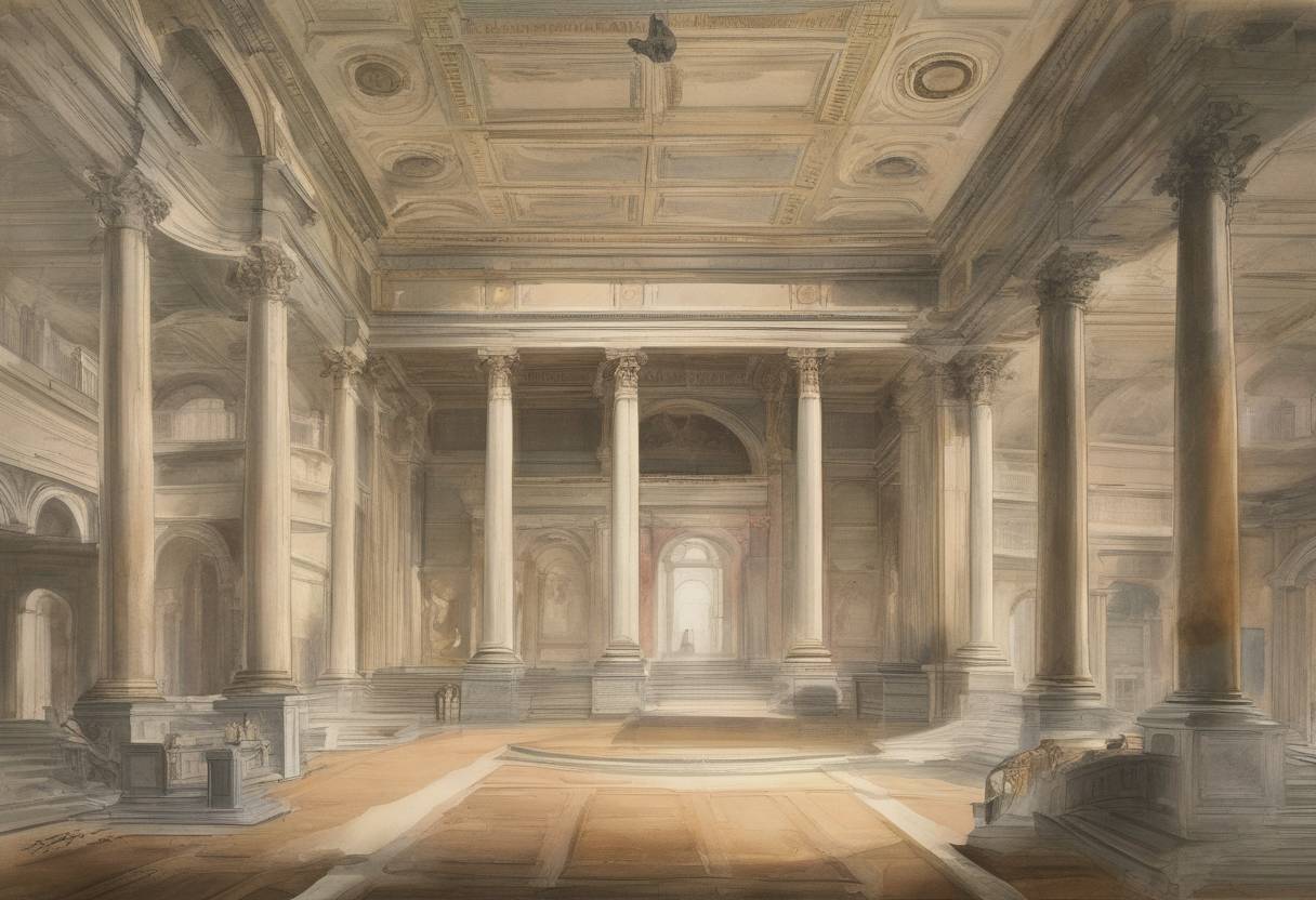 Watercolor painting based depiction of The United States Library of Congress was established. (1800)