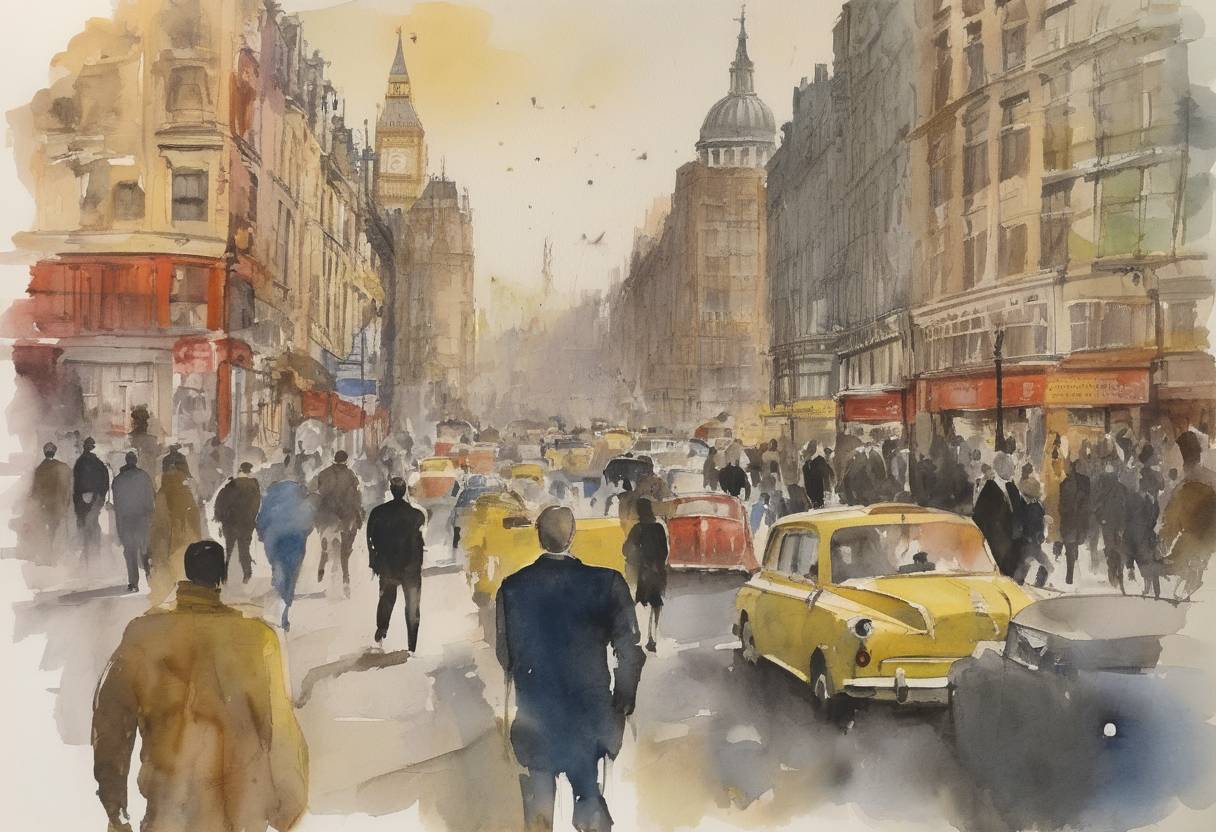 Watercolor painting based depiction of Amnesty International, a non-governmental organization focused on human rights, is founded in London by lawyer Peter Benenson. (1961)