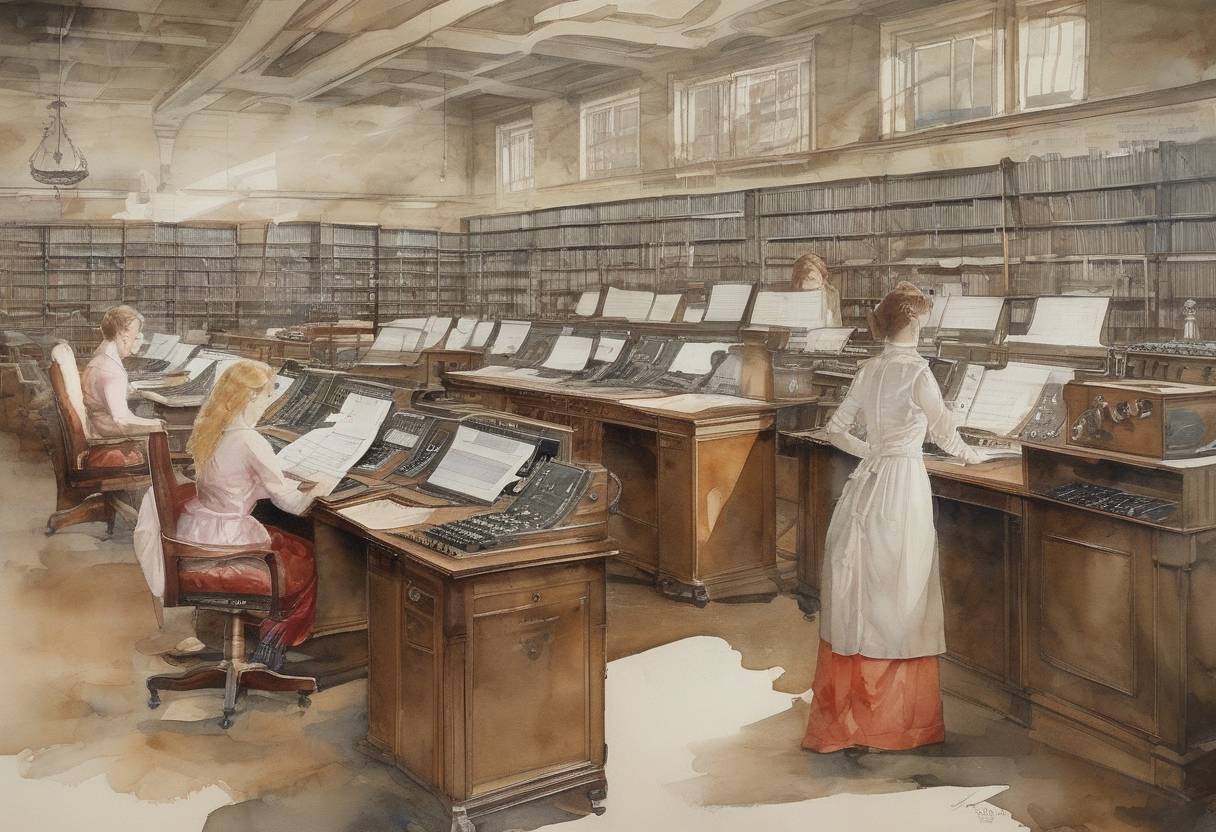 Watercolor painting based depiction of IBM was founded as the Computing-Tabulating-Recording Company in Endicott, New York. (1911)