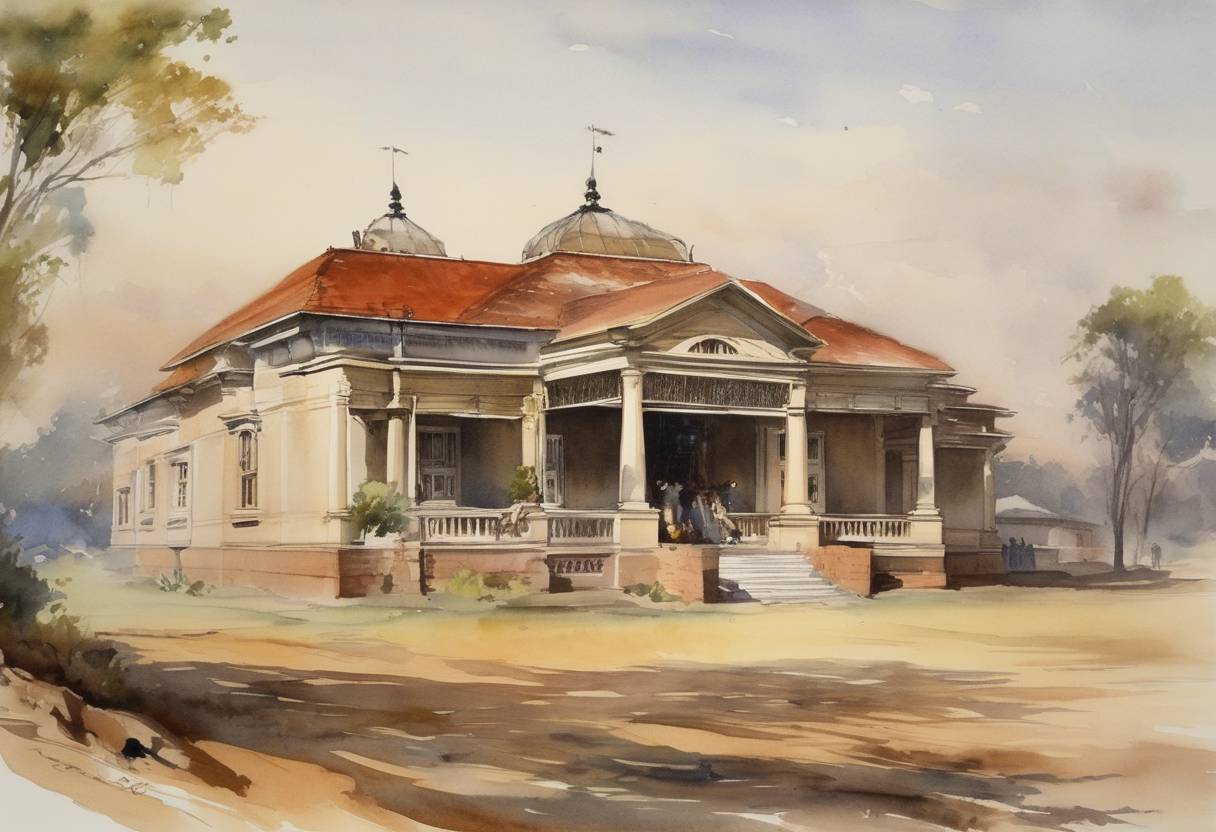 Watercolor painting based depiction of The British annex the former Boer republic of the Transvaal, following its victory in the Second Boer War, officially integrating it into the British Empire as the Transvaal Colony. (1900)