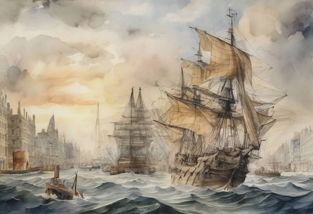 Watercolor painting based depiction of Samuel Pepys, the English naval administrator and Member of Parliament, recorded the last entry in his famous diary, which provides a detailed first-hand account of major events in 17th-century England. (1669)