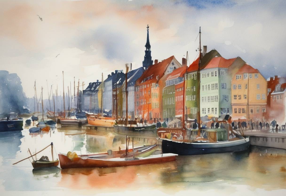 Watercolor painting based depiction of The UN Climate Change Conference in Copenhagen ends: Also known as COP15, this conference ended without a binding agreement but resulted in a non-binding accord seen as a vital step toward addressing climate change. (2009)