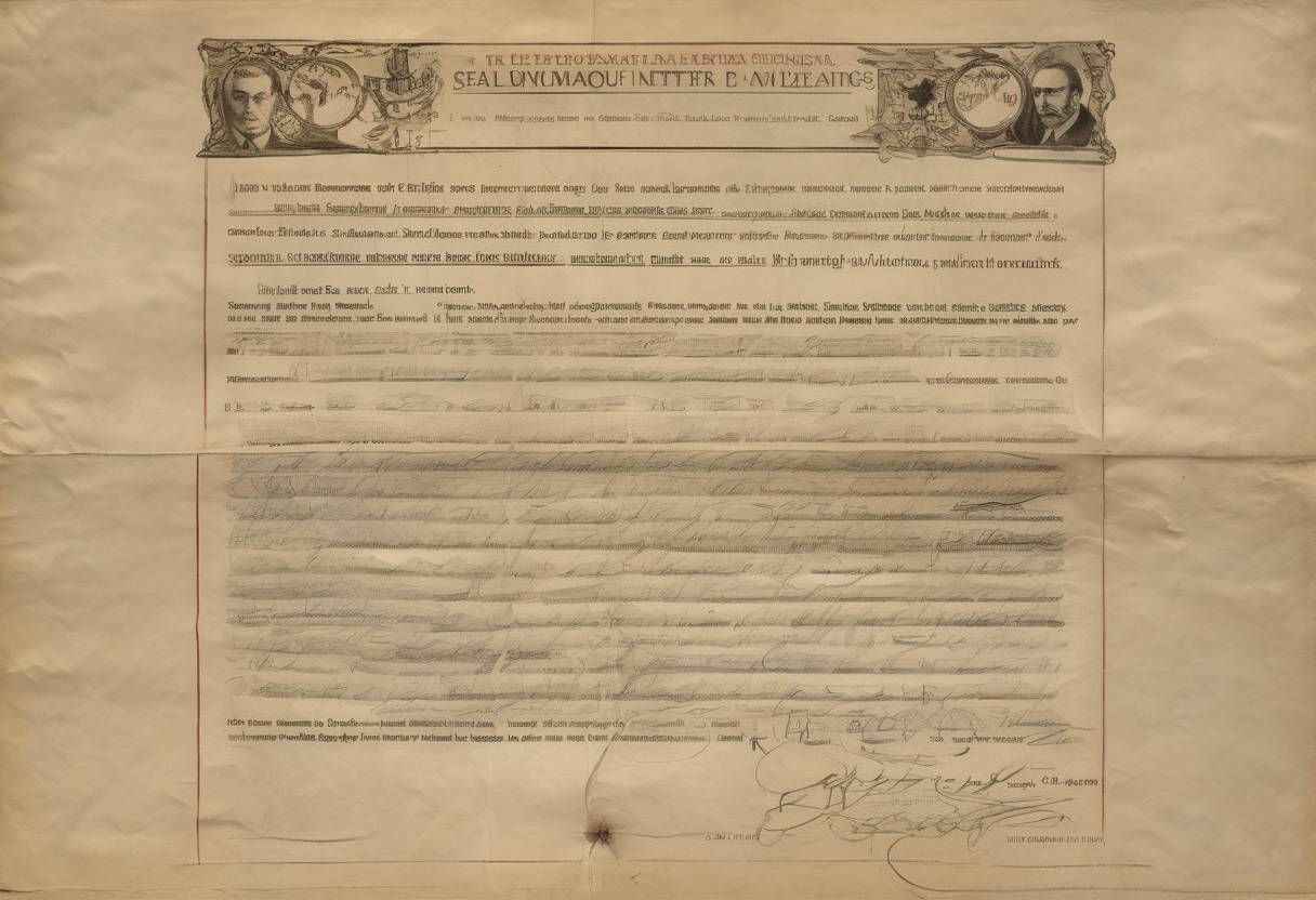 Watercolor painting based depiction of The Zinoviev letter, a controversial document purportedly from the Soviet Union urging British communists to engage in seditious activities, was published in the Daily Mail, influencing the British general election. (1924)